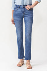 Lovervet Full Size Maggie Midrise Slim Ankle Straight Jeans - Classic Denim for Every Occasion